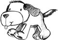 Sketchy Dog Vector Illustration Royalty Free Stock Photo