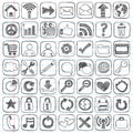 Sketchy Doodle Web Icon Computer Design Elements Royalty Free Stock Photo