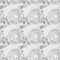 Sketchy doodles decorative lace pattern Royalty Free Stock Photo
