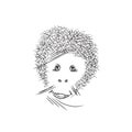 Sketchy Gorilla Vector Illustration Royalty Free Stock Photo