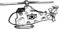 Sketchy Helicopter vector