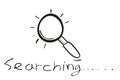 Sketchy Illustration :Search Something, Isolated on White