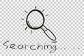 Sketchy Illustration :Search Something, at Transparent Effect Background