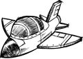 Sketchy Jet Vector Illustration Royalty Free Stock Photo