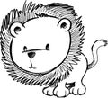 Sketchy Lion Vector Illustration Royalty Free Stock Photo