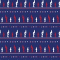 Sketchy London Royal Guard seamless pattern. Famous historical british