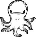 Sketchy Octopus Vector Illustration Royalty Free Stock Photo