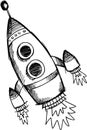 Sketchy Rocket Vector Illustration Royalty Free Stock Photo