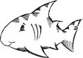 Sketchy shark Vector Illustration Royalty Free Stock Photo