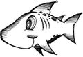 Sketchy shark Vector Illustration Royalty Free Stock Photo