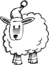 Sketchy Sheep Lamb Vector Royalty Free Stock Photo