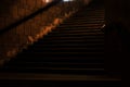 Sketchy underground dark stairs late at night