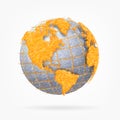 Sketh globe of the world. Royalty Free Stock Photo