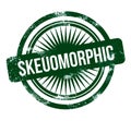 Skeuomorphic - green grunge stamp Royalty Free Stock Photo