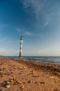 Skew lighthouse in the Baltic sea, Saaremaa, Estonia Royalty Free Stock Photo