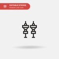 Skewer Simple vector icon. Illustration symbol design template for web mobile UI element. Perfect color modern pictogram