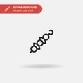 Skewer Simple vector icon. Illustration symbol design template for web mobile UI element. Perfect color modern pictogram on