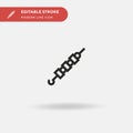 Skewer Simple vector icon. Illustration symbol design template for web mobile UI element. Perfect color modern pictogram on
