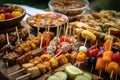 skewers with assortment of gluten-free and vegan baked goods, perfect for party or picnic