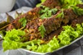Skewers of minced meat Royalty Free Stock Photo