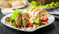 Skewers of minced meat Royalty Free Stock Photo