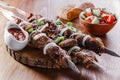 Skewers shashlik kebab Royalty Free Stock Photo