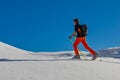 Ski alpinism uphill on the italian alps