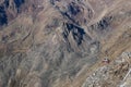 Ski area in Kurzras Maso Corto - view from above with cable car. Royalty Free Stock Photo