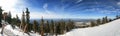 Ski area panorama Royalty Free Stock Photo