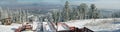 Ski area panorama Royalty Free Stock Photo