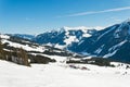 Ski area in Saalbach Hinterglemm region, Austria