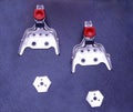 ski bindings sport vintage metal mounts fasteners snow cross country