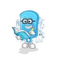 Ski board geek cartoon. cartoon mascot vector Royalty Free Stock Photo