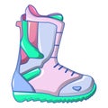 Ski boot icon, cartoon style Royalty Free Stock Photo