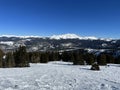 Ski bowl between Peak 8 and Peak 7 at Breckenridge Ski Resort Royalty Free Stock Photo