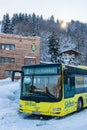 Ski bus at ski region Schladming-Dachstein - Hauser Kaibling, Ski Amade, Dachstein massif, Liezen District, Styria, Austria,