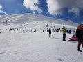 Ski center snow winter in anilio metsovo greece