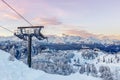 Ski center of Vogel Julian Alps, Slovenia Royalty Free Stock Photo