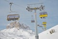 Ski chair lift Royalty Free Stock Photo