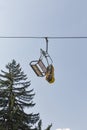 Ski chair lift carry summer toboggan sled