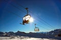 Ski chairlift Royalty Free Stock Photo