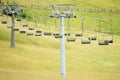 Ski chairlift in summer Royalty Free Stock Photo