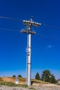 Ski chairlift at Tornik on Zlatibor mountain in Serbia Royalty Free Stock Photo