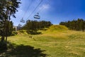 Ski chairlift at Tornik on Zlatibor mountain in Serbia Royalty Free Stock Photo