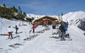 Ski chalet in the Austrian Alps Royalty Free Stock Photo