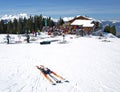Ski chalet in the Austrian Alps Royalty Free Stock Photo