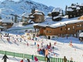 Ski children area in Avoriaz town in Alps, France Royalty Free Stock Photo