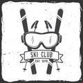 Ski club concept with skier.