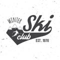 Ski club concept with skier.