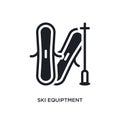 ski equiptment isolated icon. simple element illustration from winter concept icons. ski equiptment editable logo sign symbol Royalty Free Stock Photo